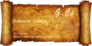 Gabona Csaba névjegykártya